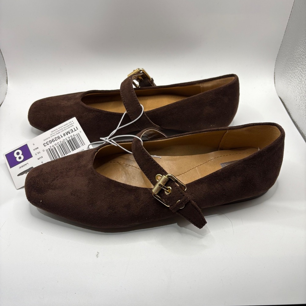 Dolce Vita Mauryce Buckle Flat Ladies 8 Brown NEW Mary Jane